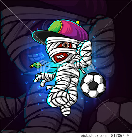 The football referee mummy esport mascot design The football referee mummy esport mascot design 81786739
