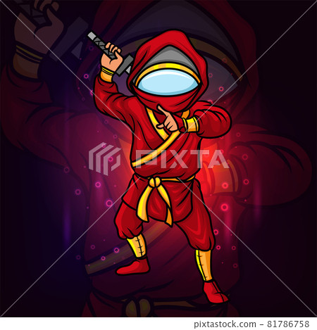 The ninja with the astronaut helmet esport logo design The ninja with the astronaut helmet esport logo design 81786758