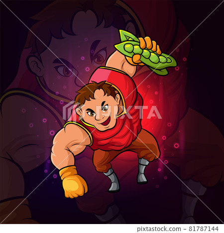 The superhero with the bean esport logo design The superhero with the bean esport logo design 81787144