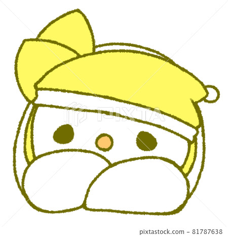 A snowman (yellow) lying down and looking listlessly at you A snowman (yellow) lying down and looking listlessly at you 81787638