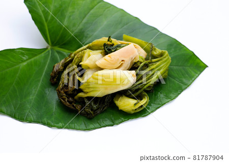Pickled cabbage, Mustard Greens. Thai food style Pickled cabbage, Mustard Greens. Thai food style 81787904