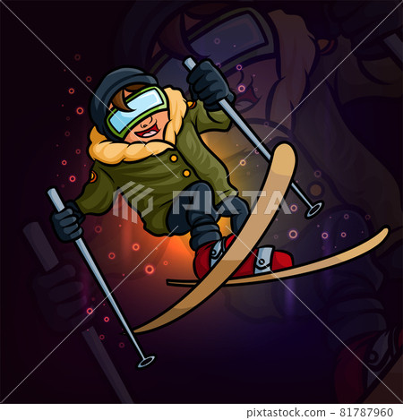 The cool skiing man esport mascot design The cool skiing man esport mascot design 81787960