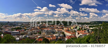 City of Brno - Czech Republic - Europe. Beautiful views of the city and houses on a sunny summer day. 81788057