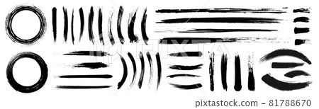 Brush lines. Brush strokes. Ink scribbles. Brush lines. Brush strokes. Ink scribbles. 81788670