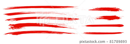 Brush lines. Brush strokes. Ink scribbles. Inked lines. Faded textured lines. 81789893