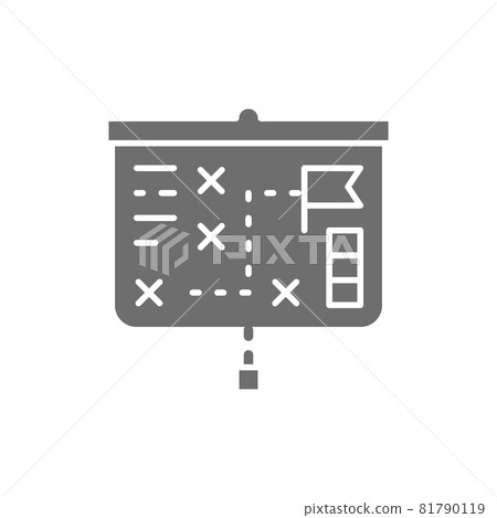 Projector screen with presentation, charts grey icon. Projector screen with presentation, charts grey icon. 81790119