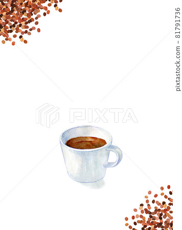 Coffee beans background material frame 81791736