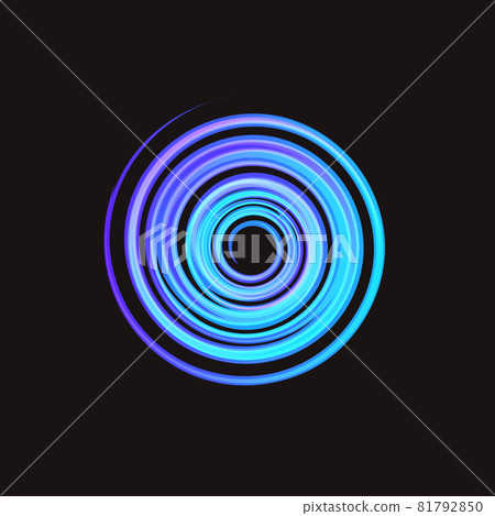Hurricane, typhoon, tropical storm, air cyclone isolated vector illustration on black background 81792850
