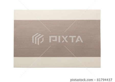 Top view of isolated placemat for food. Empty space for your design Top view of isolated placemat for food. Empty space for your design 81794437