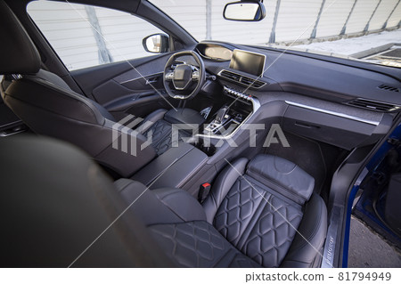 empty modern car interior front seat empty modern car interior front seat 81794949