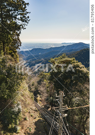 View from Afuri Shrine Station, the end point of the Oyama (Afuriyama) cable car [Isehara City, Kanagawa Prefecture] 81795406
