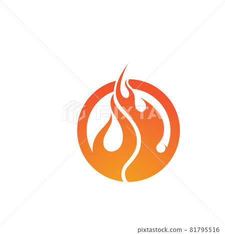 Fire Logo Template  Flame Symbol  Icon Vector 81795516