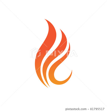 Fire Logo Template  Flame Symbol  Icon Vector 81795517