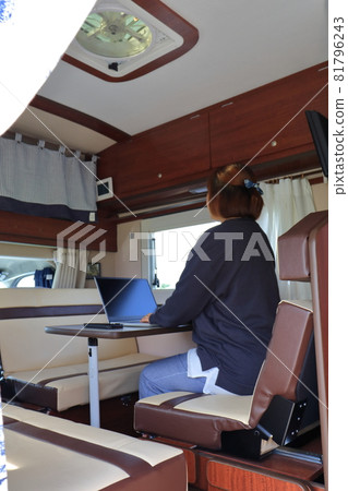 Telework worcation in a camper Telework worcation in a camper 81796243