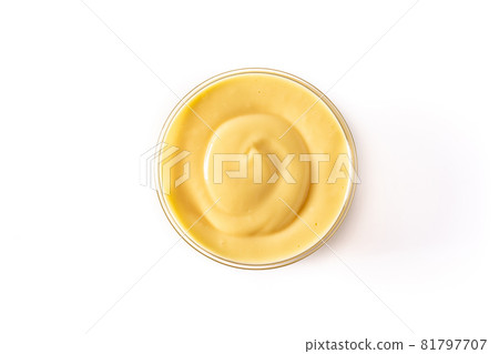 Pastry cream in a bowl 81797707