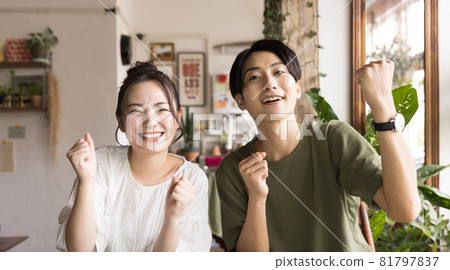 Couple getting excited in the room 81797837