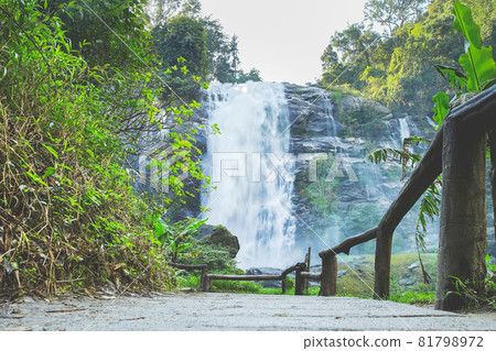 Wachirathan Waterfall at Doi Inthanon National Park. 81798972