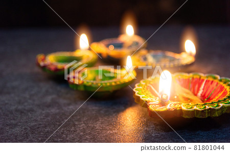 clay lit light a fire already on Diya or oil lamp clay lit light a fire already on Diya or oil lamp 81801044