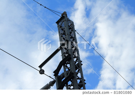 Architecture / steel tower and blue sky 81801080