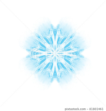 Snowflake illustration in blue color isolated on Snowflake illustration in blue color isolated on 81801461