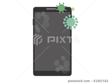 Smartphone dirty with fingerprints and viruses Smartphone dirty with fingerprints and viruses 81801582