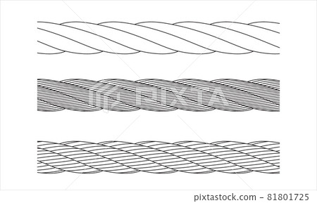 A collection of different ropes on a white background. Isolated flat vector illustration  81801725