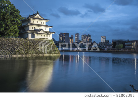 《愛知縣》名古屋城、西北角砲塔、夜景 《愛知縣》名古屋城、西北角砲塔、夜景 81802395