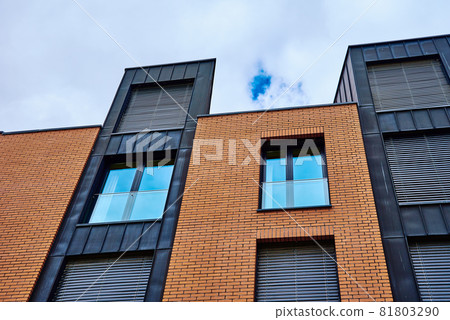 Detail of modern residential building against sky Detail of modern residential building against sky 81803290