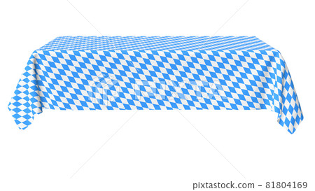 Bavarian rectangular tablecloth front view isolated Bavarian rectangular tablecloth front view isolated 81804169
