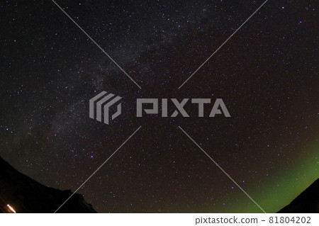 冰島，星空與銀河，極光之光，浩瀚大自然 81804202