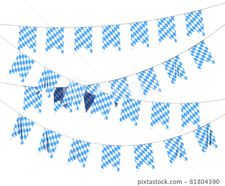 Bavaria party flags buntings with checkered pattern isolated 81804390
