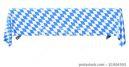 Bavaria rectangular tablecloth front view isolated on white Bavaria rectangular tablecloth front view isolated on white 81804393