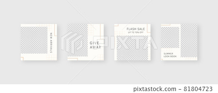 Social media template. Trendy editable social media post template. Mockup isolated. Template design. Vector illustration. Social media template. Trendy editable social media post template. Mockup isolated. Template design. Vector illustration. 81804723