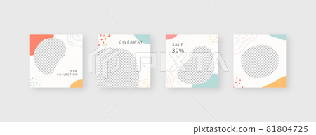 Social media template. Trendy editable social media post template. Mockup isolated. Template design. Vector illustration. Social media template. Trendy editable social media post template. Mockup isolated. Template design. Vector illustration. 81804725