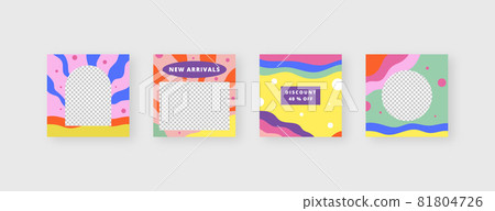 Social media template. Trendy editable social media post template. Mockup isolated. Template design. Vector illustration. Social media template. Trendy editable social media post template. Mockup isolated. Template design. Vector illustration. 81804726