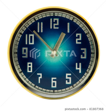 Vintage mechanical wind-up clock isolated on white background Vintage mechanical wind-up clock isolated on white background 81807368