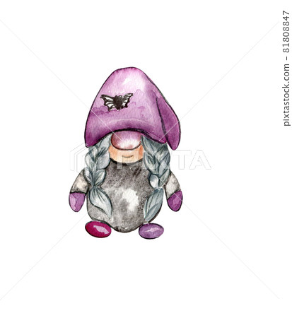 Watercolor halloween gnome Watercolor halloween gnome 81808847