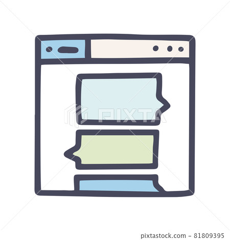 color vector doodle simple icon anonymous chat 81809395