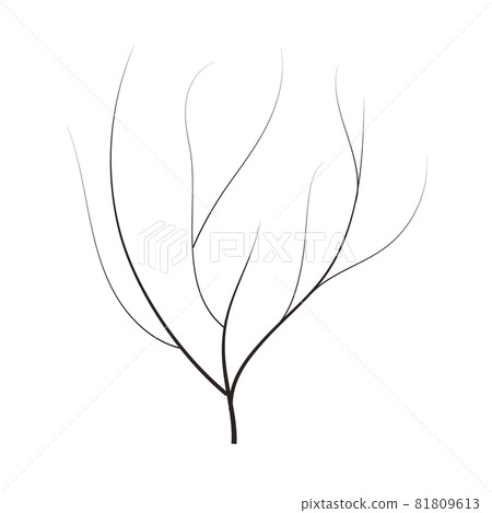 bald handdraw tree vector illustration element for game design. winter tree without crown. dead tree bald handdraw tree vector illustration element for game design. winter tree without crown. dead tree 81809613