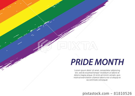 Grunge styled brush stroke flag of LGBT pride 81810526