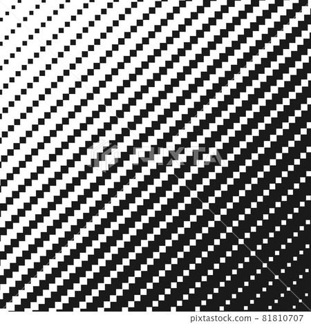 Halftone square black and white pattern. Geometric background wi Halftone square black and white pattern. Geometric background wi 81810707