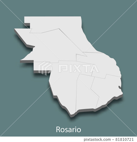 3d isometric map of Rosario is a city of Argentina 3d isometric map of Rosario is a city of Argentina 81810721