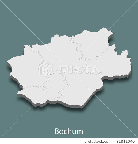 3d isometric map of Bochum is a city of Germany 3d isometric map of Bochum is a city of Germany 81811040