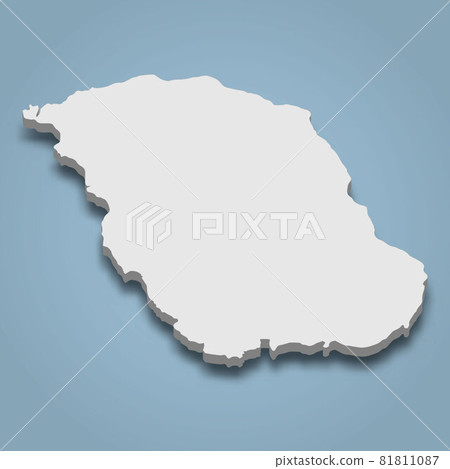 3d isometric map of Biliran is an island in Philippines 81811087