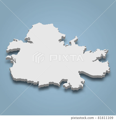 3d isometric map of Antigua is an island in Caribbean 3d isometric map of Antigua is an island in Caribbean 81811109