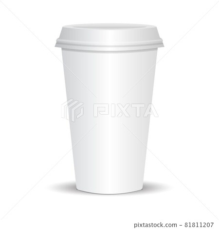 Realistic paper coffee cup. Vector illustration. for your design 81811207