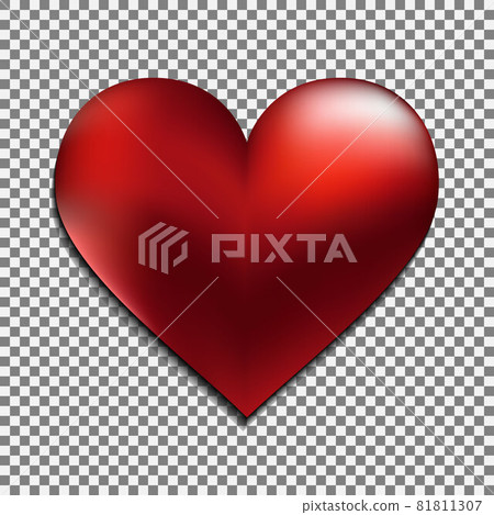 Heart shape Love symbol classic red. Saint... - Stock Illustration ...
