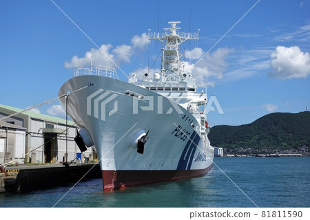 晴好天氣下,日本海岸警衛隊靈明級配備直升機的巡邏艇PLH35 Asazuki 90904 晴好天氣下,日本海岸警衛隊靈明級配備直升機的巡邏艇PLH35 Asazuki 90904 81811590