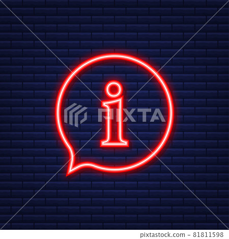 Information sign glitch icon. Info speech bubble. Vector illustration. 81811598