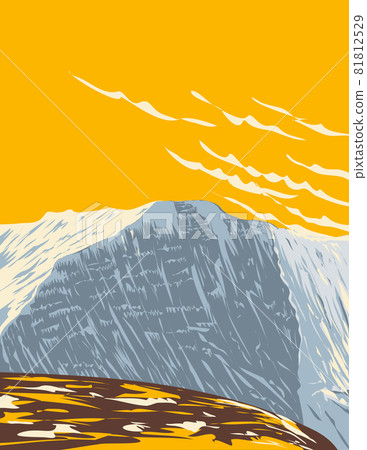 Pen y Fan in the Brecon Beacons National Park in South Wales United Kingdom UK Art Deco WPA Poster Art Pen y Fan in the Brecon Beacons National Park in South Wales United Kingdom UK Art Deco WPA Poster Art 81812529